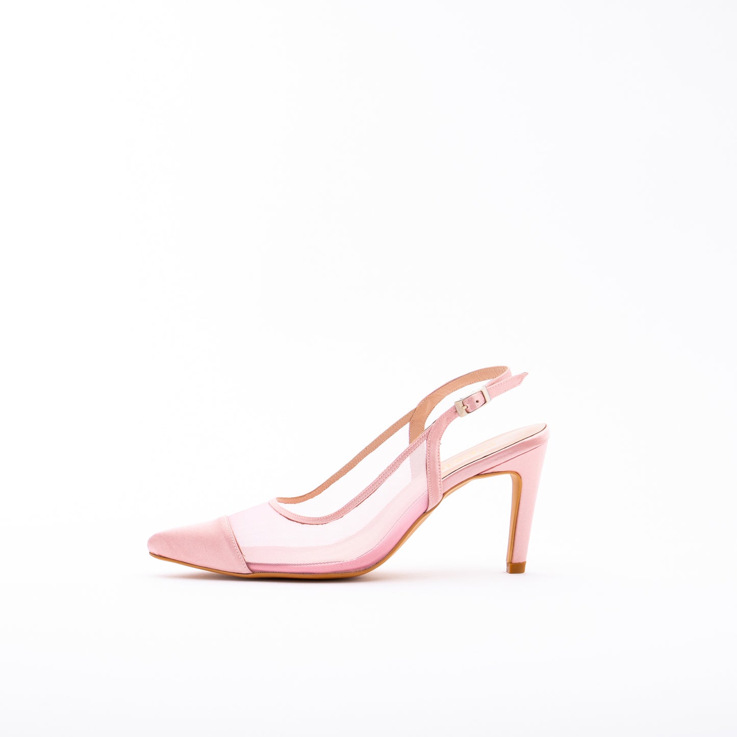 LARA Mesh Slingback Heels - Pink