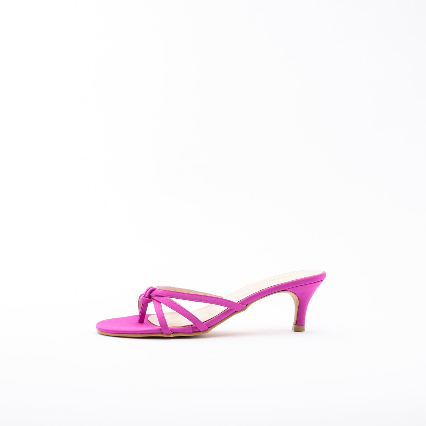 COMELLE Cross-Strap Kitten Heels - Pink