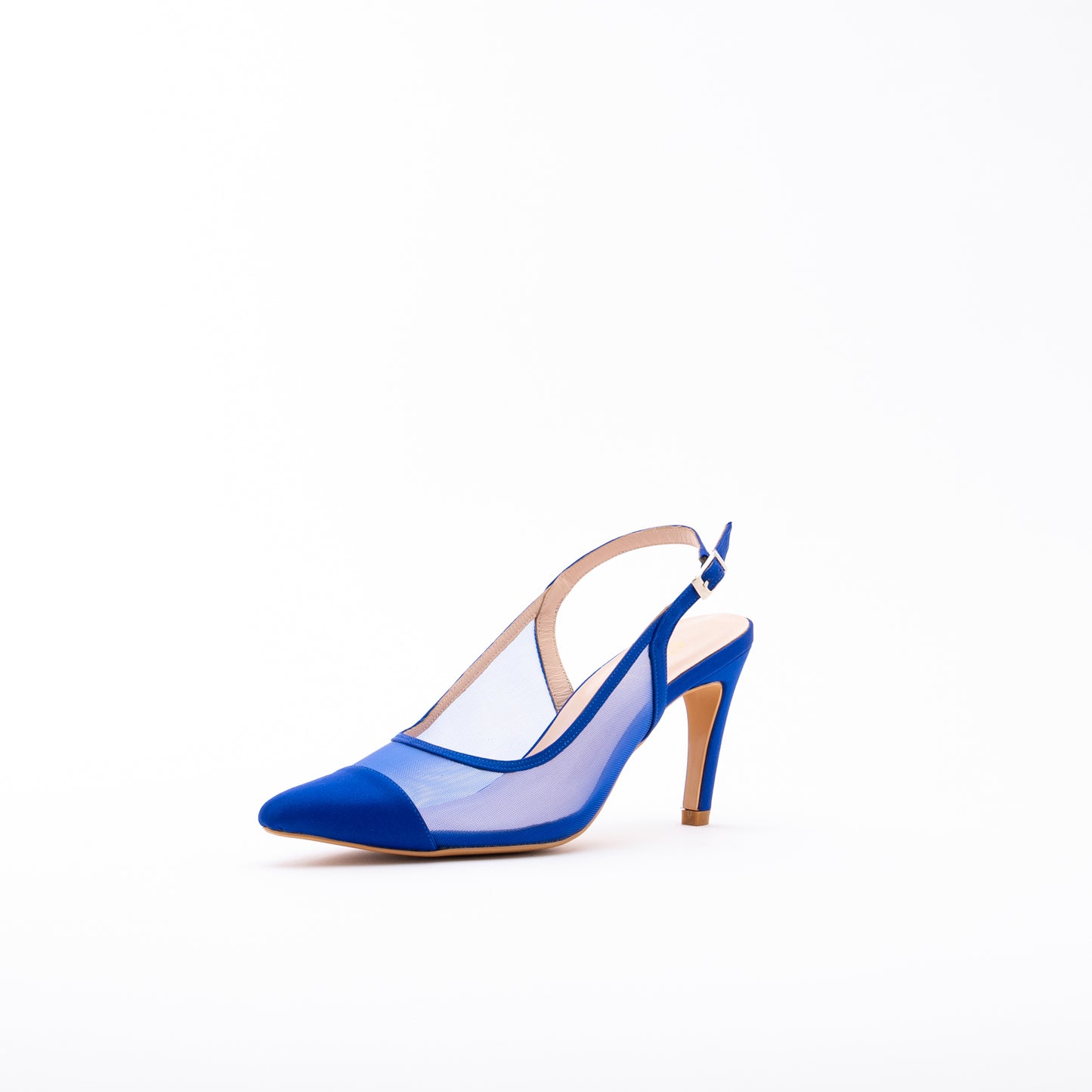 LARA Mesh Slingback Heels - Cobalt Blue