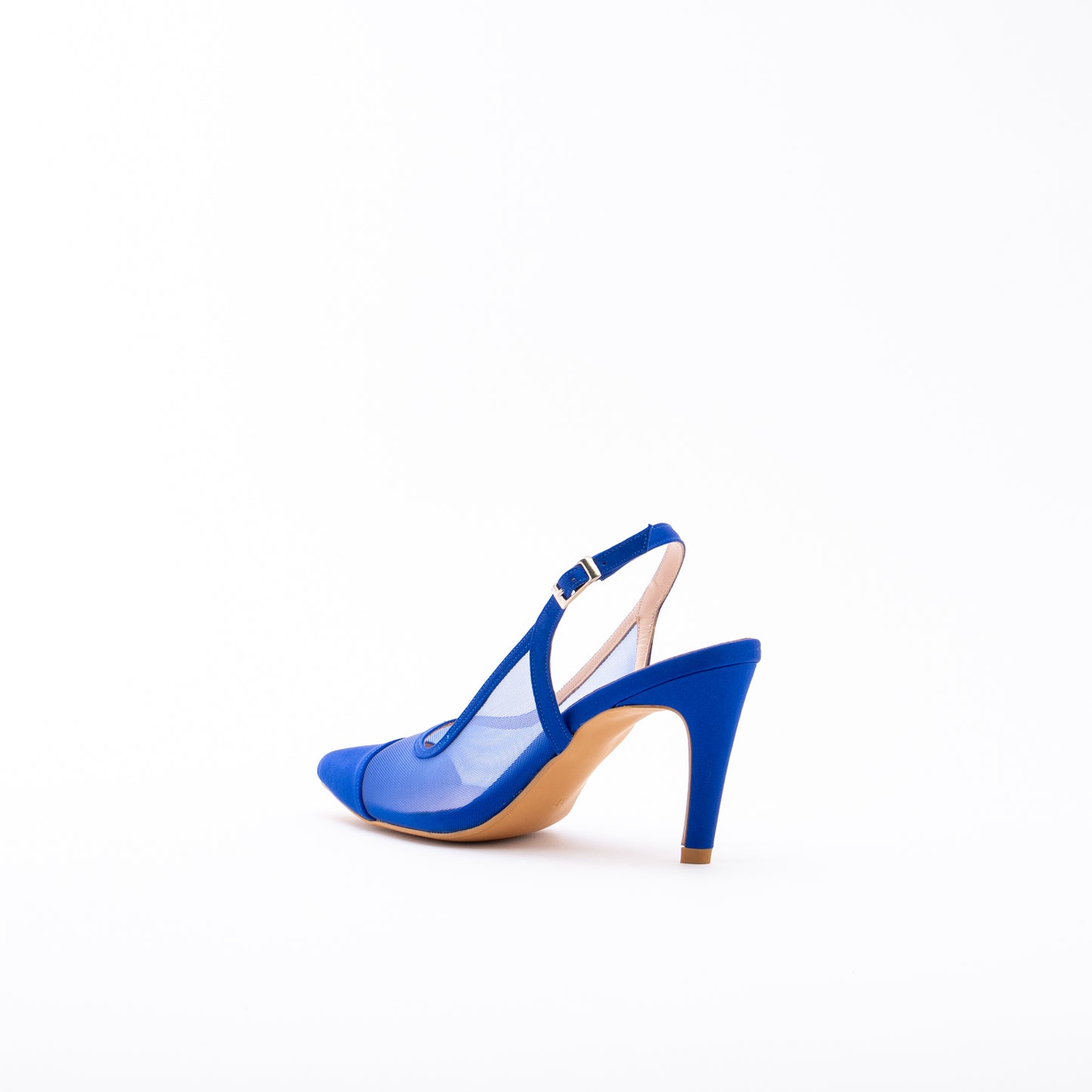 LARA Mesh Slingback Heels - Cobalt Blue