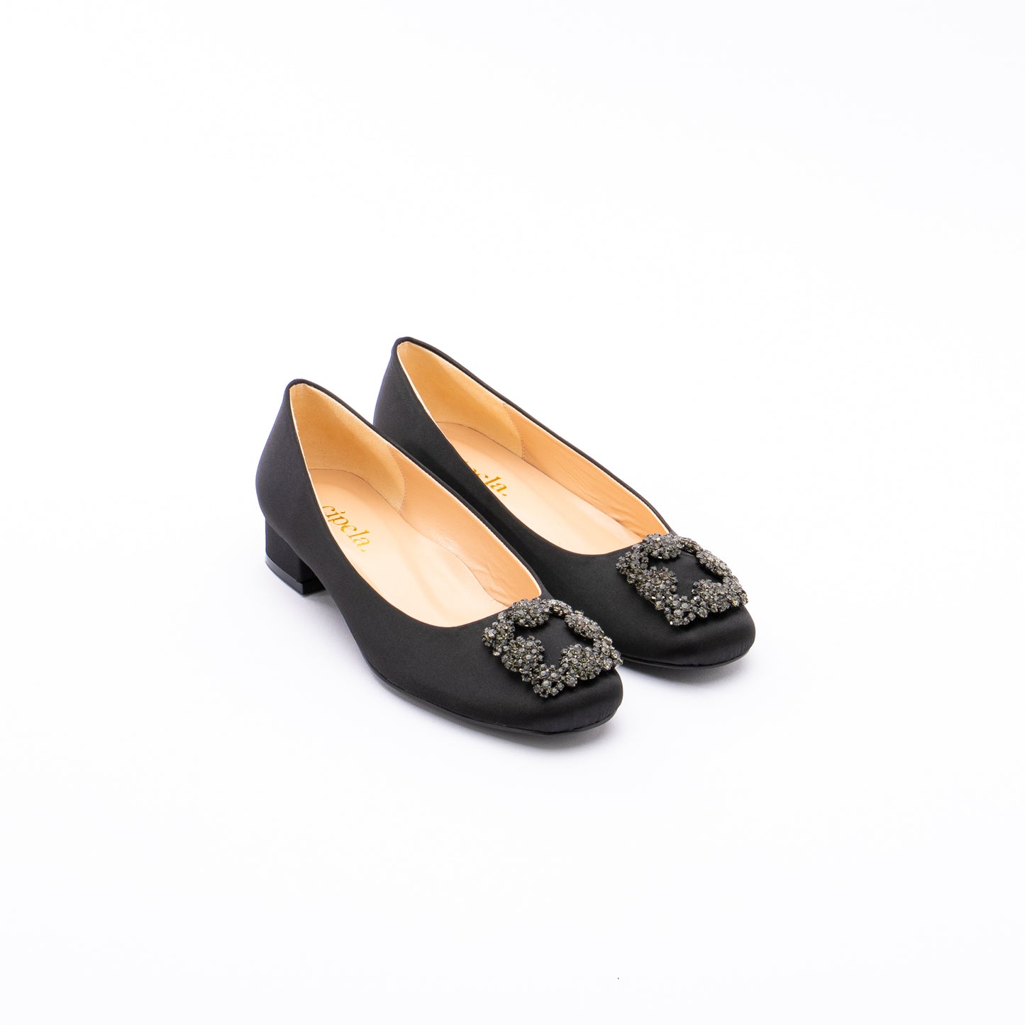 ELAYZA Classic Block Pumps - Midnight Black