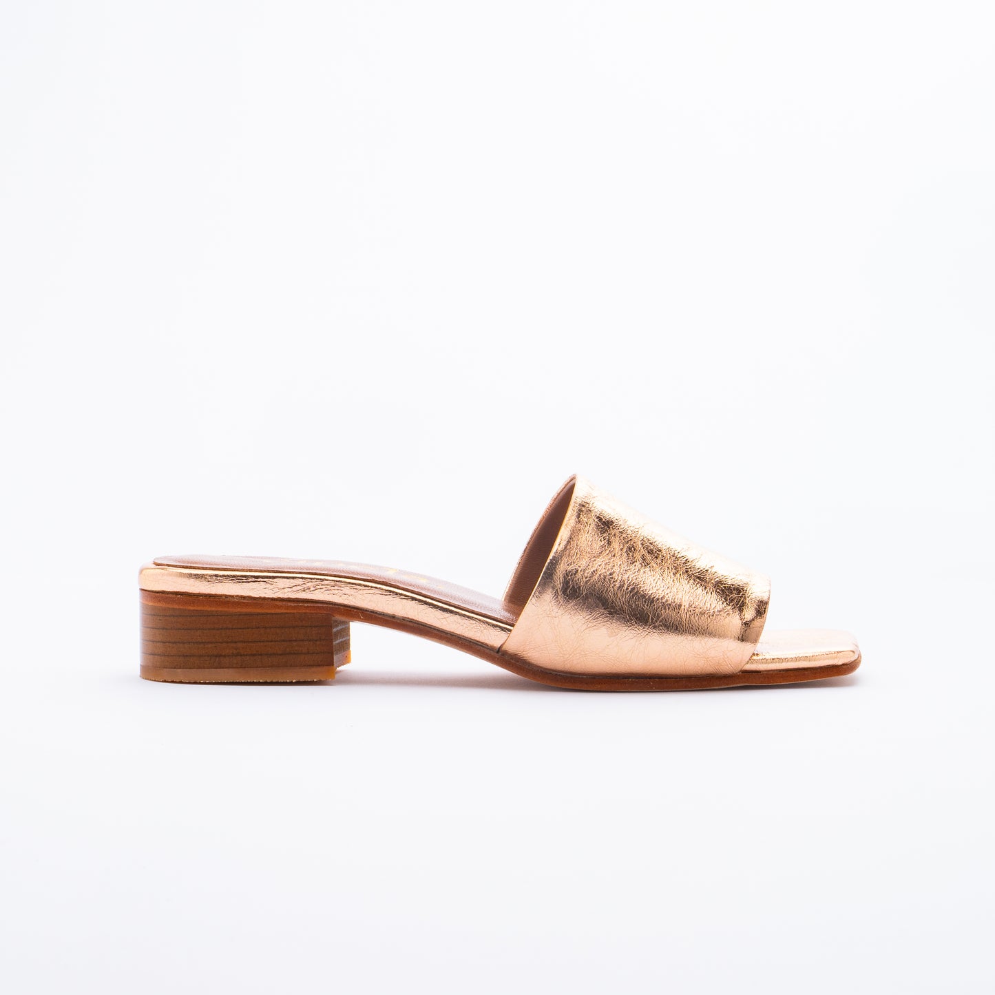 TIA Slip On Mules - Rose Gold