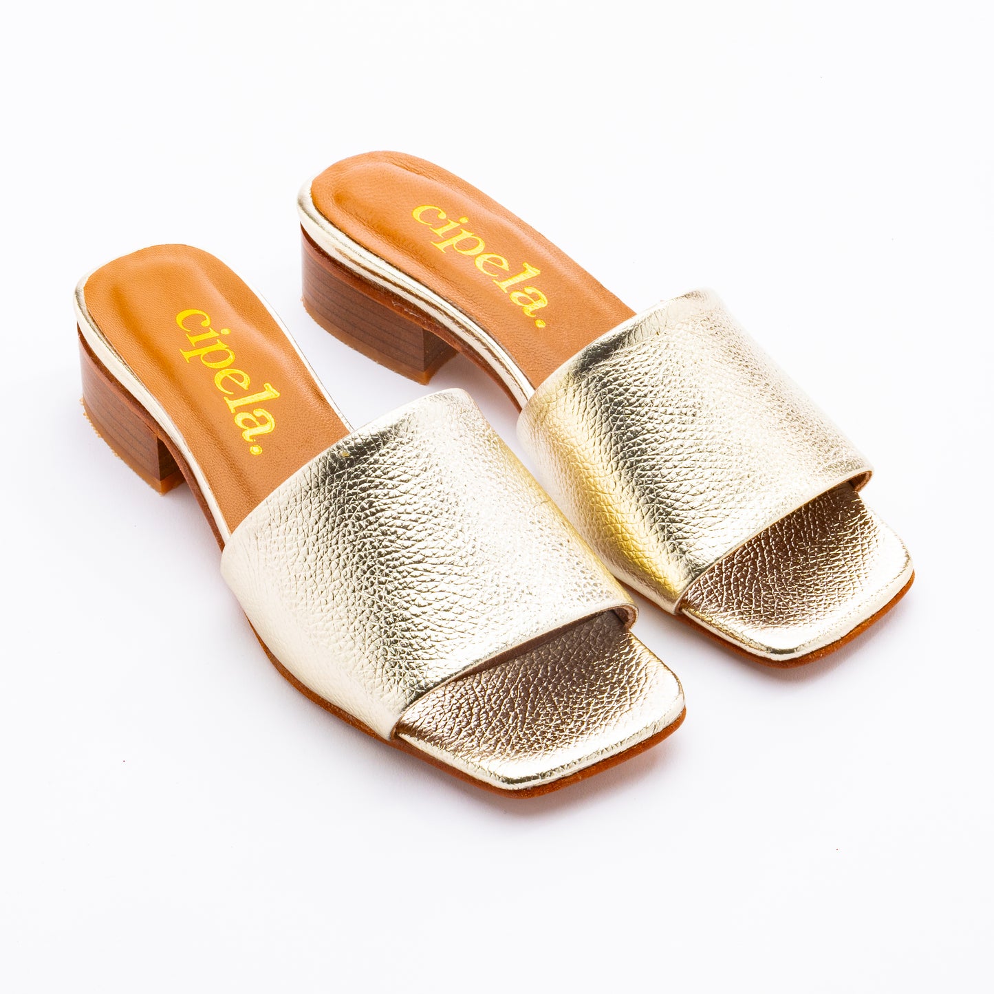 TIA Slip On Mules - Gold
