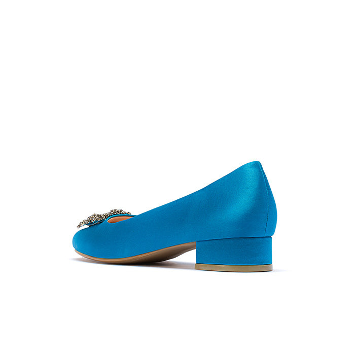 ELAYZA Classic Block Pumps - Royal Teal