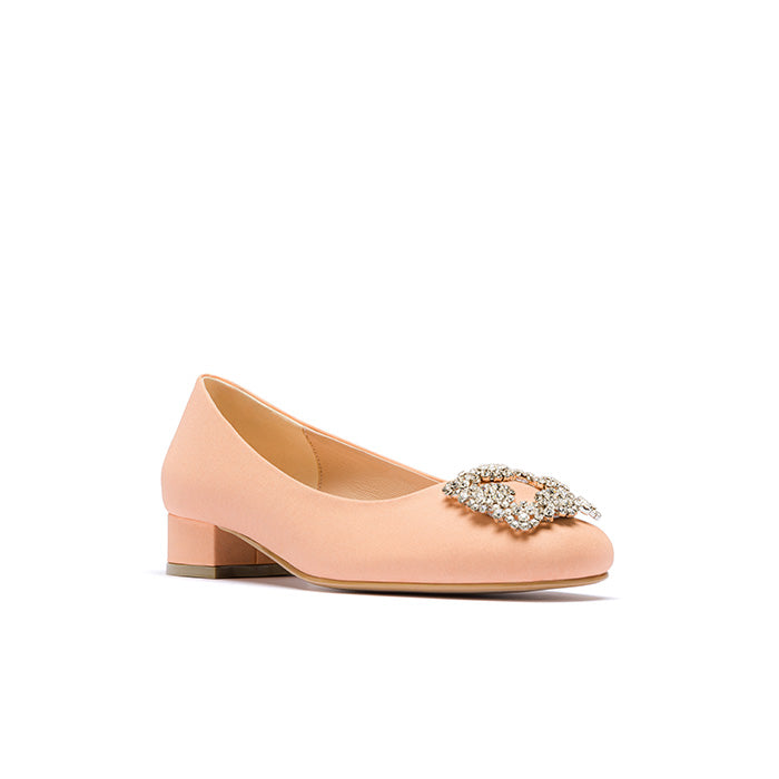 ELAYZA Classic Block Pumps - Peachy Keen