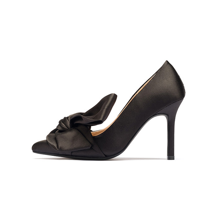 LADY J Classic Bow Heels - Black