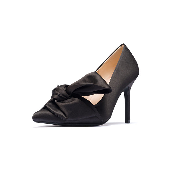 LADY J Classic Bow Heels - Black