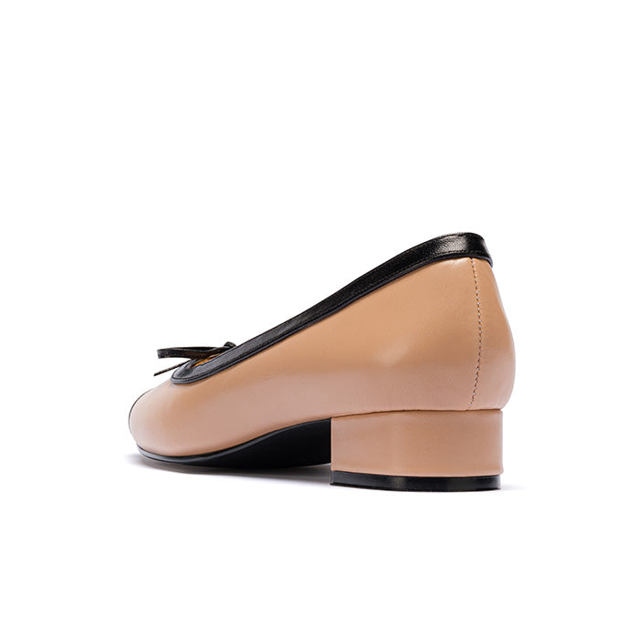 UNA ELAYZA Duo Block Pumps - Brown/Black