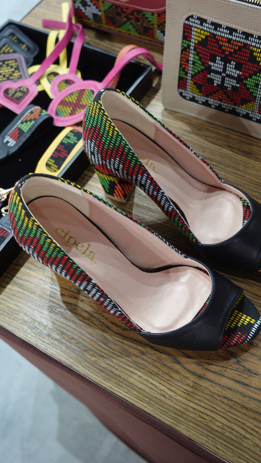 HUMI Dastar Peep-toe Heels