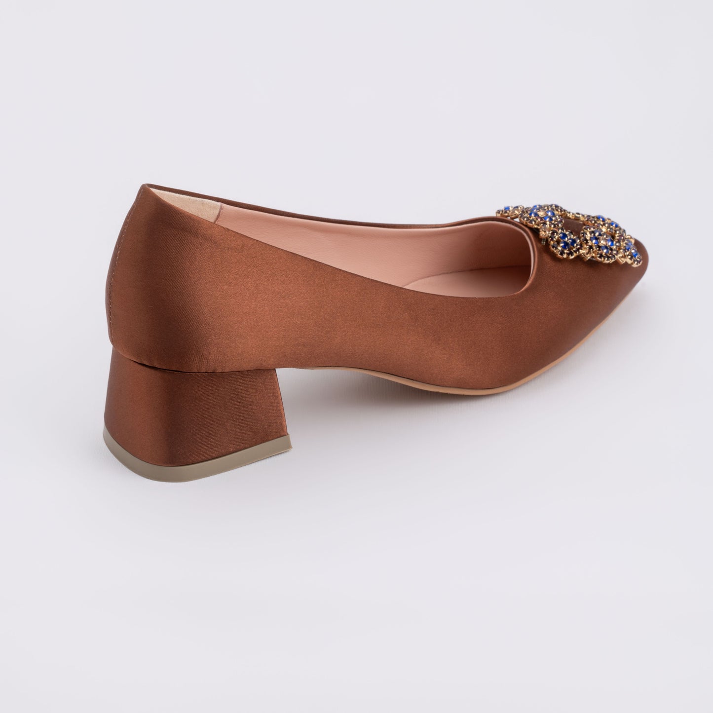 ANYA Pointy Block pumps - Honey Nude