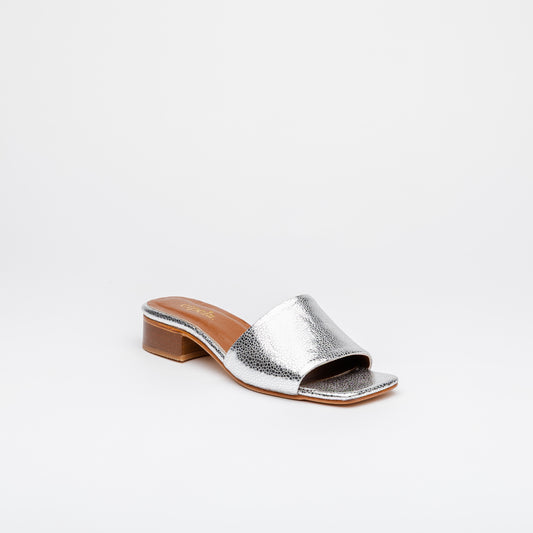 TIA Slip On Mule - Silver