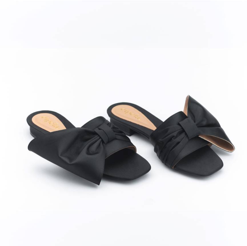 CIARA BOW Mules - Black