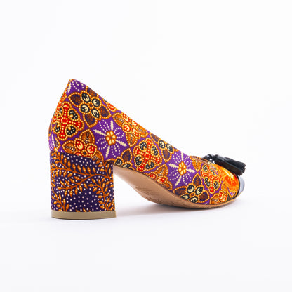 SALMAH Batik Tassel Heels