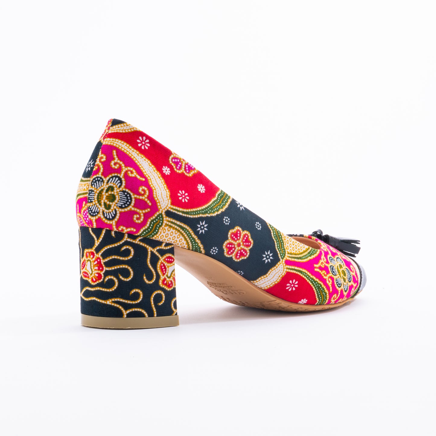 SALIZA Batik Tassel Heels