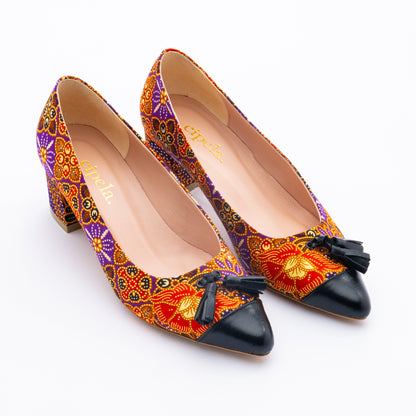 SALMAH Batik Tassel Heels