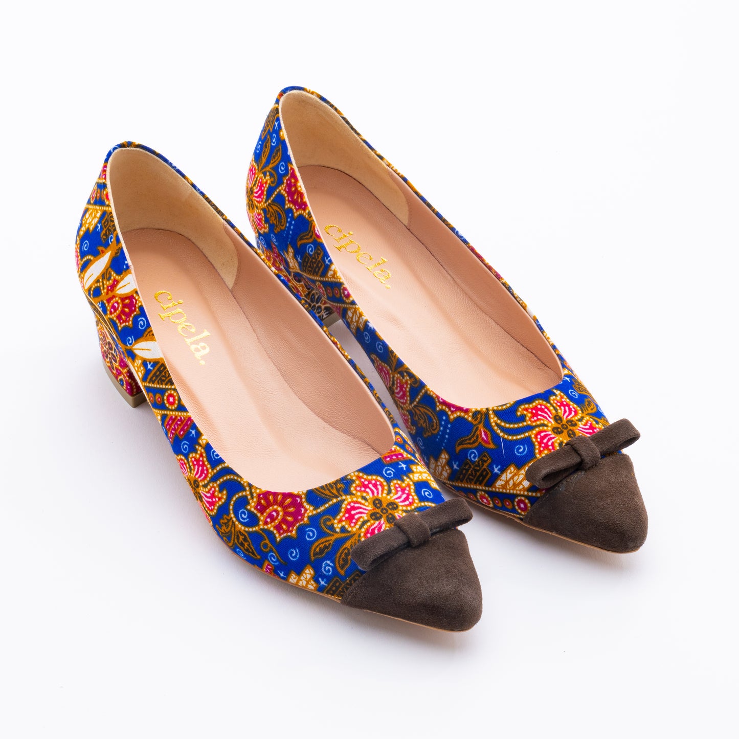 SAFURA Batik Mini Bow Heels