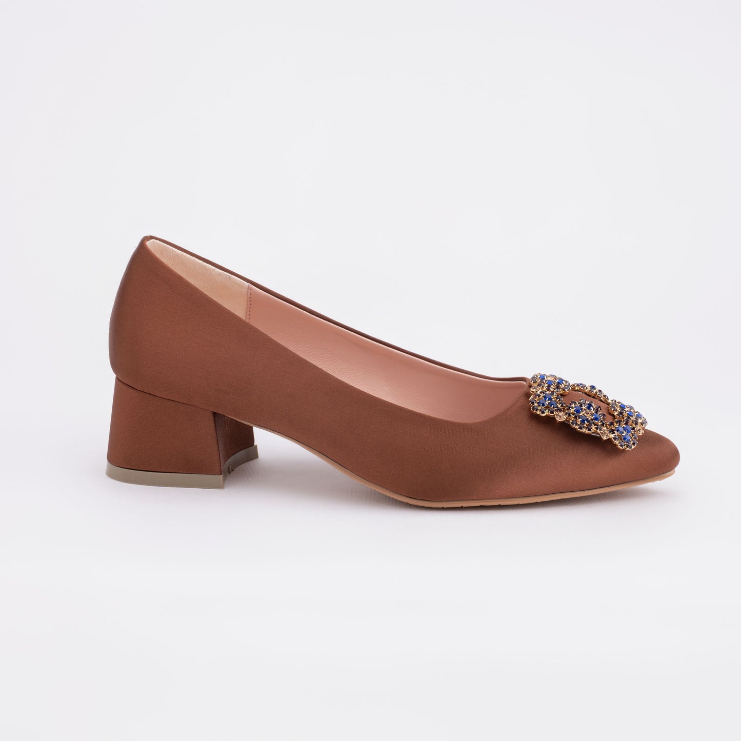 ANYA Pointy Block pumps - Honey Nude