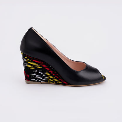 BIBI Leather Dastar Wedges