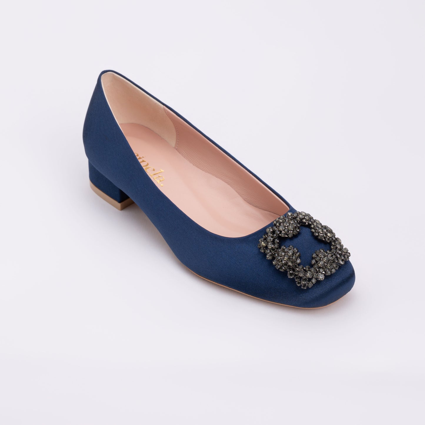 ELAYZA Classic Block Pumps - Blue Dahlia