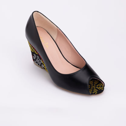 BIBI Leather Dastar Wedges