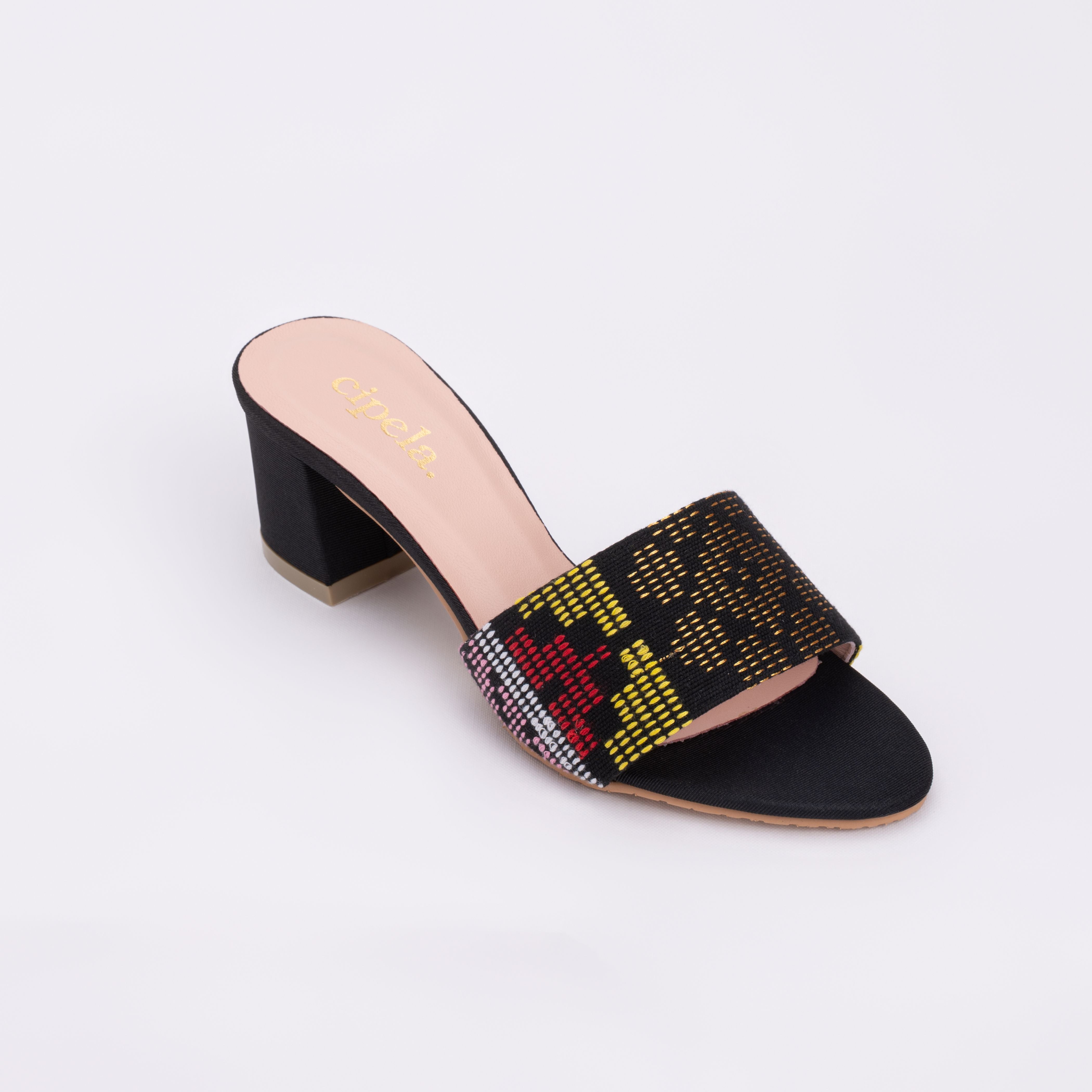 JOUTI Dastar Block Heel Sandals