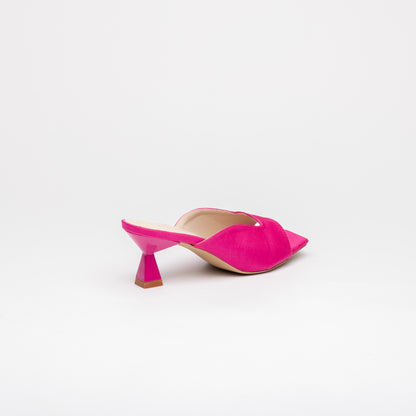 RAIA Sculpted Heel Open-Toe Mules - Ruby