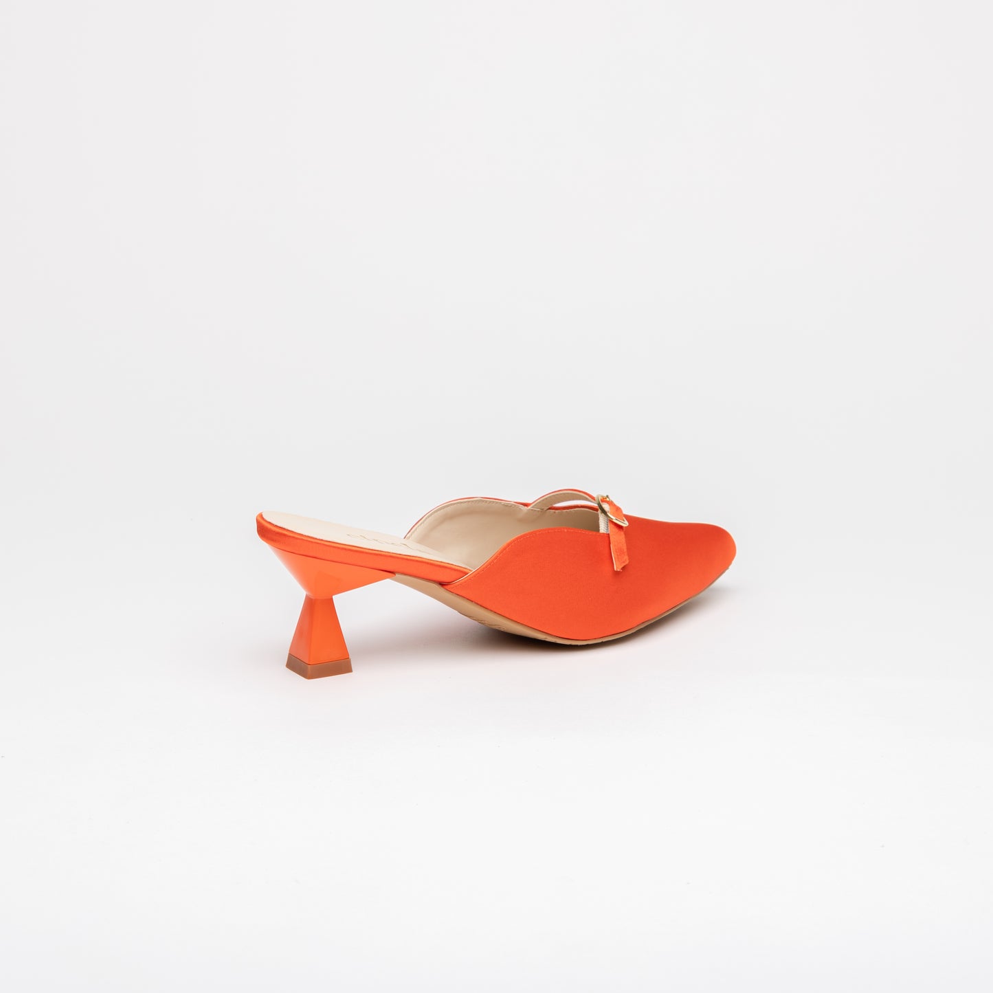 LEIA Sculpted Heel Pointy Mules - Garnet