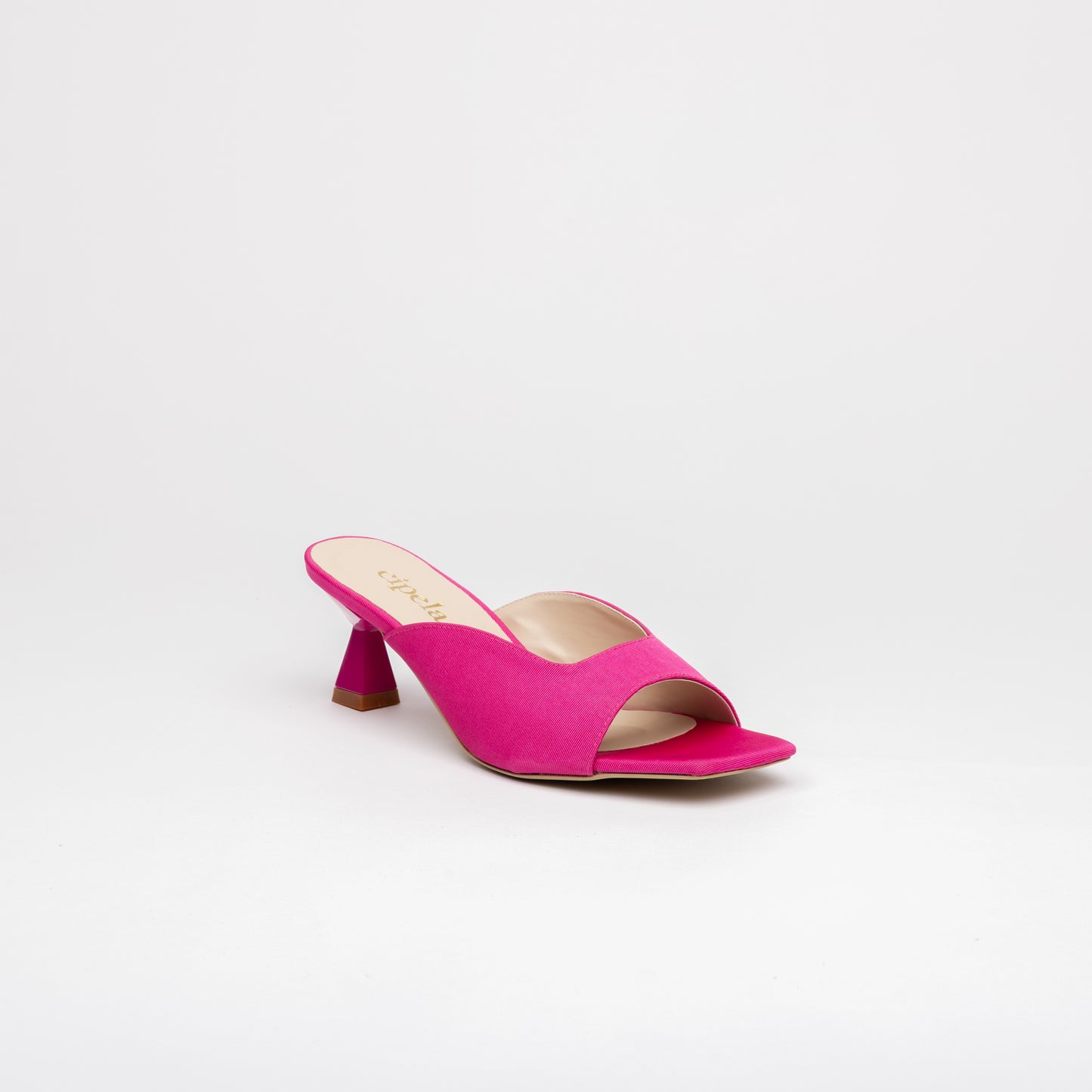 RAIA Sculpted Heel Open-Toe Mules - Ruby